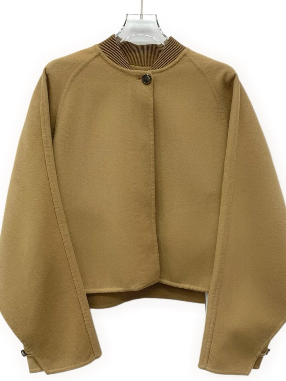 J30671 Loewe 22 models brown wool stand collar long-sleeved jacket 34 XS size